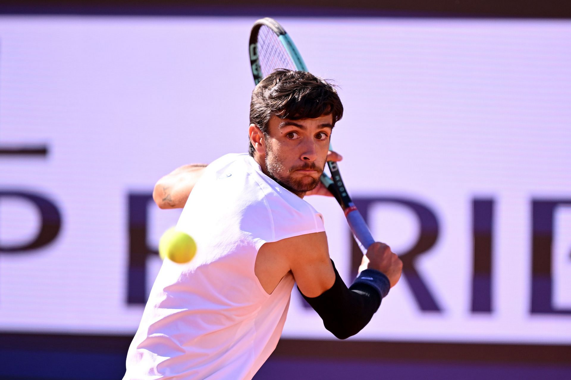 Musetti in action at the Internazionali BNL D'Italia 2025 (Image Source: Getty )